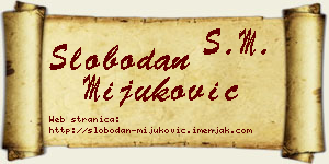 Slobodan Mijuković vizit kartica